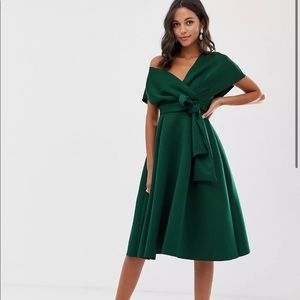 ASOS fallen shoulder midi dress, size 6
